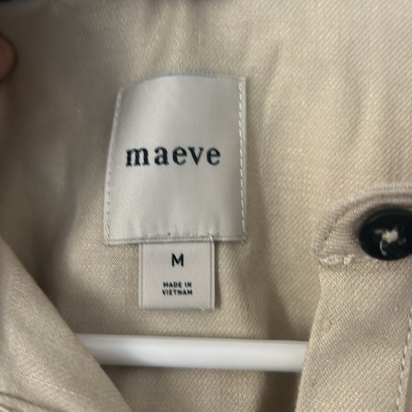 Maeve By Anthropologie Collared Button Down Mini Dress Size Medium Tan - Picture 6 of 12